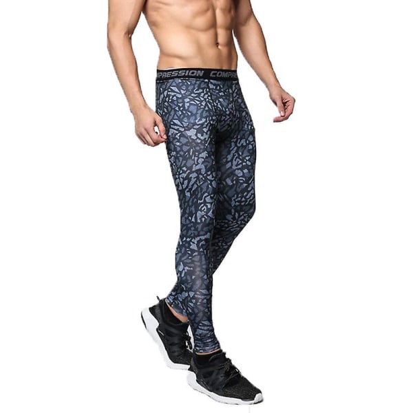 fitness leggings til mænd Black L