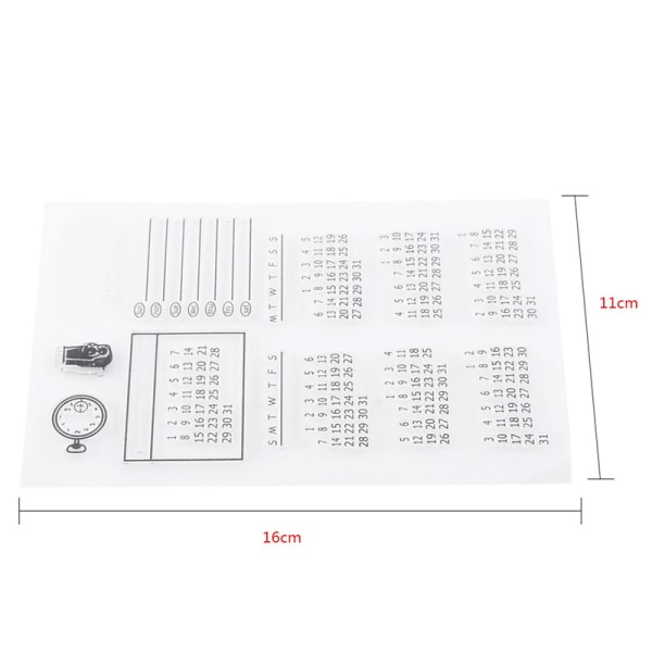 【Lixiang Store】 Gjennomsiktig klar silikonstempelforsegling for Scrapbooking Fotoalbum Dekorativ kalender 11*16cm