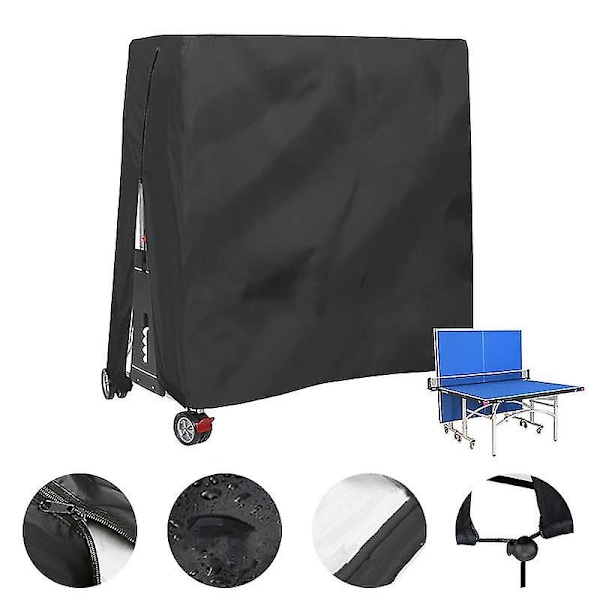 Utomhus Pingisbordsöverdrag Vattentätt och Dammtätt Pingisbordsöverdrag 165x70x185cm Grå