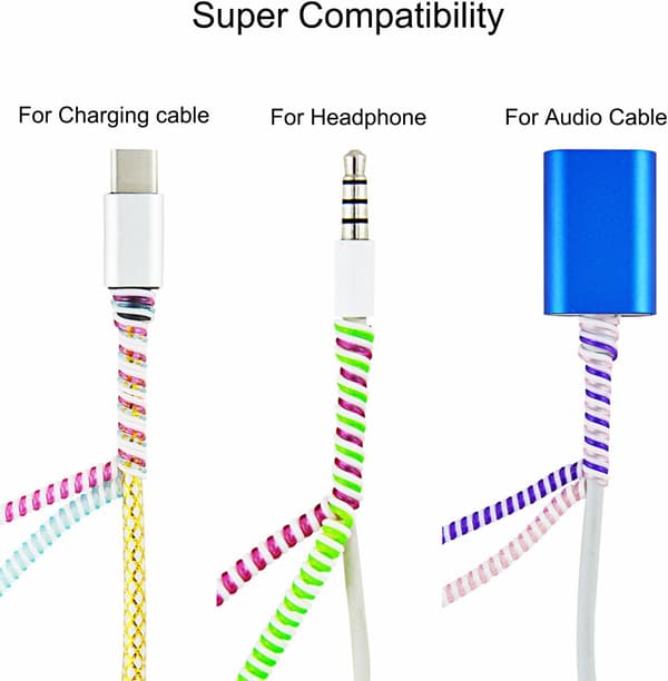 Spiral Kabelskydd Hörlurskabel Saver.7 Pc Kabel