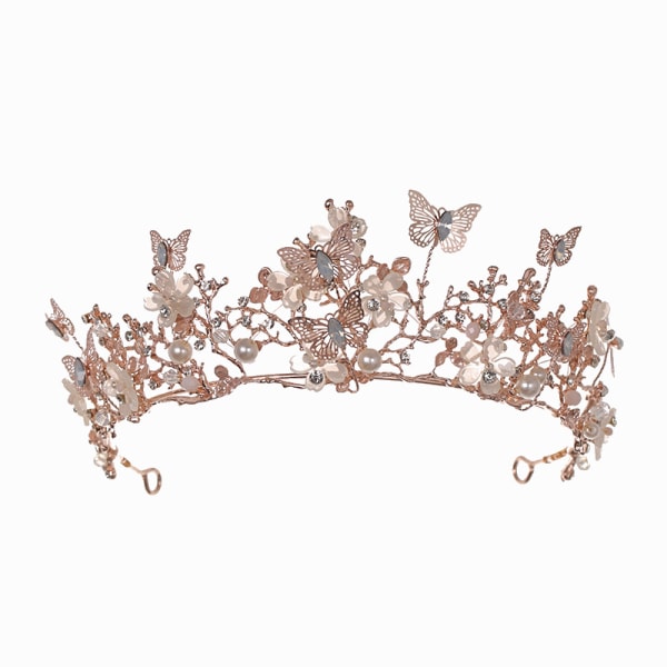 Butterfly Flower Headpiece Baroque Crown Headband