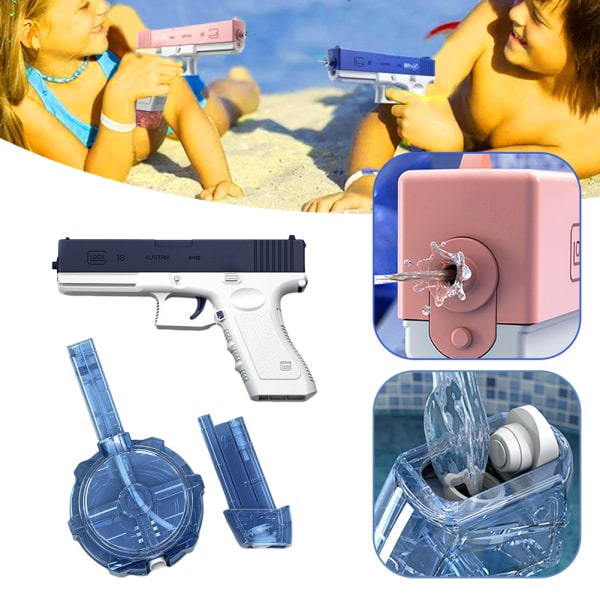 Elektrisk vandleksak Automatisk vand Blater-leksaker til barn Sommarpojke Flickor Vattenkampleksaker White A