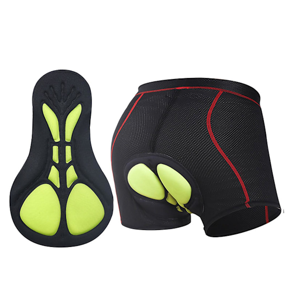 Polstrede cykelshorts Cykelundertøj 5d Åndbare bukser Shorts Mtb Dame Herre Blå Sort Blue  Black 2XL