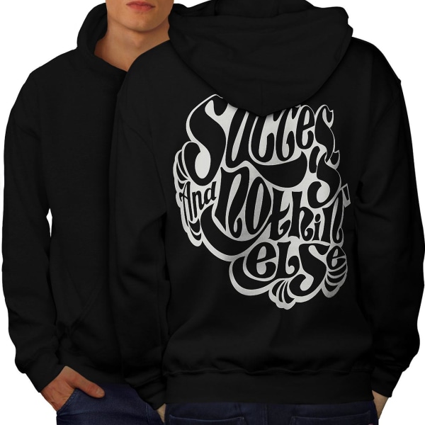 Succes Not Else Mænd BlackHoodie Tilbage | Wellcoda CMK Black 4X-Large