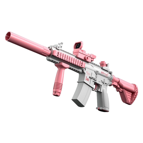 Snabb leverans M4 elektrisk vattenpistol Automatisk vattenpistolleksak Pink