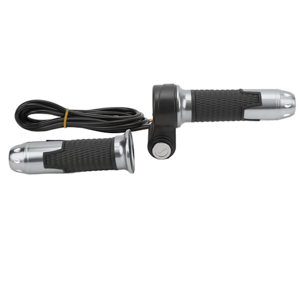 1 par 12V-99V gasshåndtak Universal vridningsgasshåndtak med nøkler for Elsykkel ScooterGrey 0.4