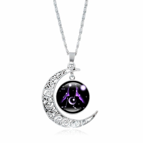 Constellation Moon Necklace Alloy Astrology Galaxy Crescent