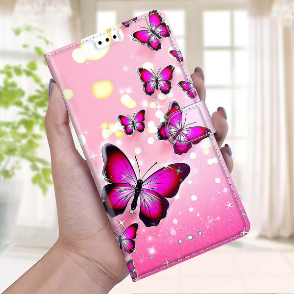 Samsung Galaxy M02 Pink Butterfly case