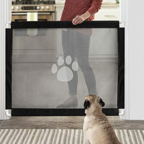 Magic Dog Gate Safety Barriers Easy to Install and Lockable for Pets100x75cm