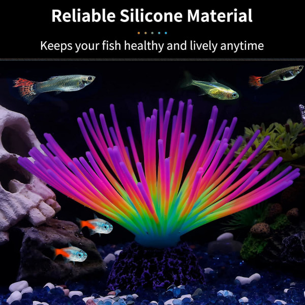 Sea Urchin Ball Kunstig Silikon Ornament Med Glødende Effekt