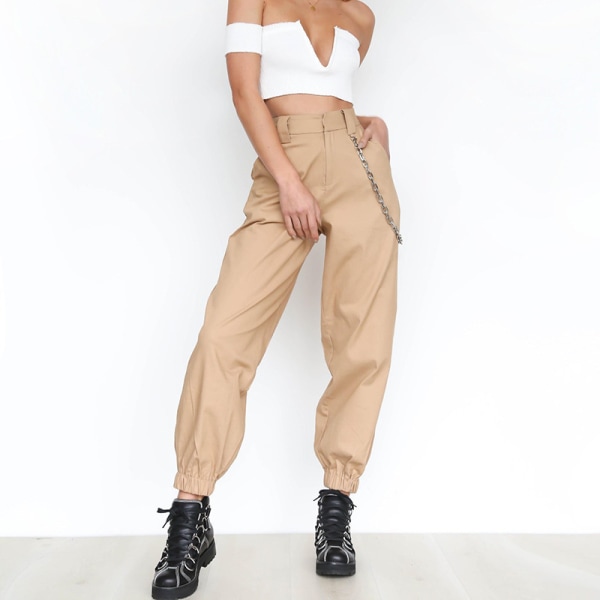 Women's Trousers Chain Sport Casual Trousers CMK khaki M