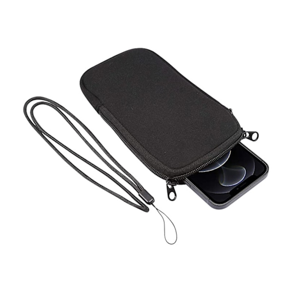 Universell Neopren Mobilväska - Skyddande Svart Fodral Black Svart
