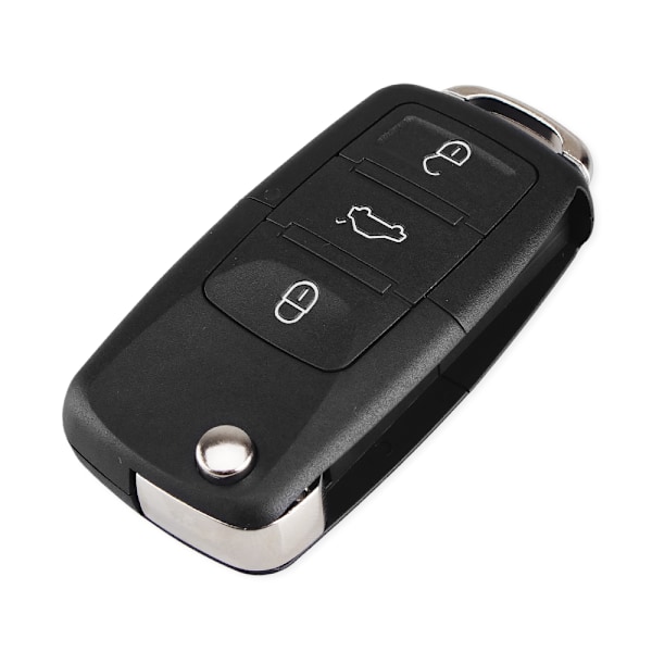 Udskiftning af bilnøgle med 3 knapper til Volkswagen VW Golf Passat Sort Black one size