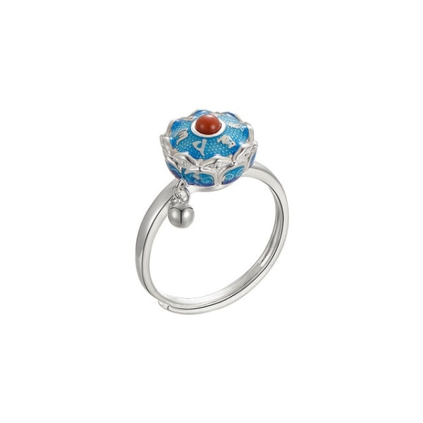 Women Tibetan Prayer Wheel Ring Mantra 7 Chakras Ring B