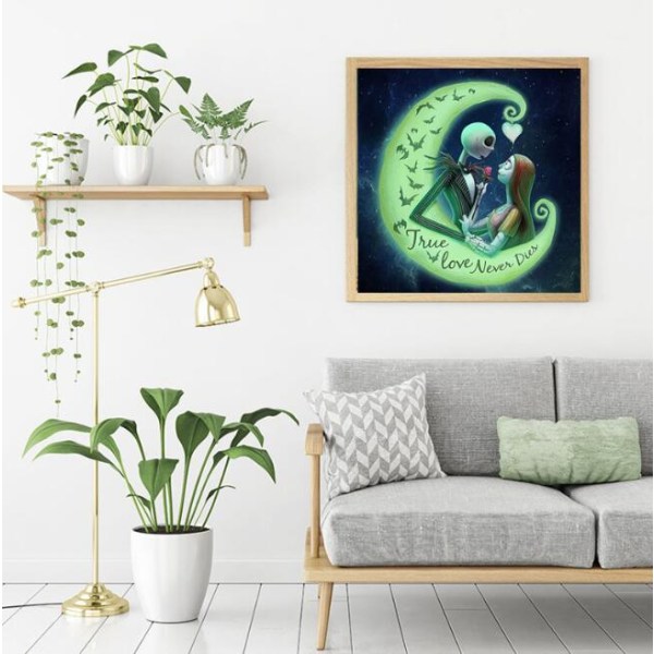 Couple Skull Frame Moon Diamond Painting (30*30CM)