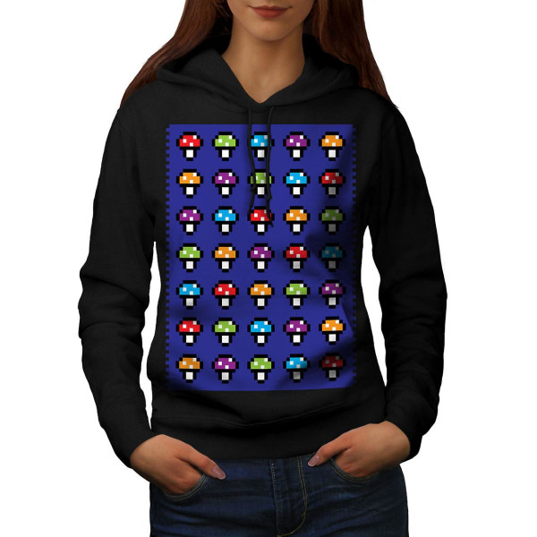 Shroom Funy Awesome Geek Women BlackHoodie | Wellcoda CMK Black 2X-Large