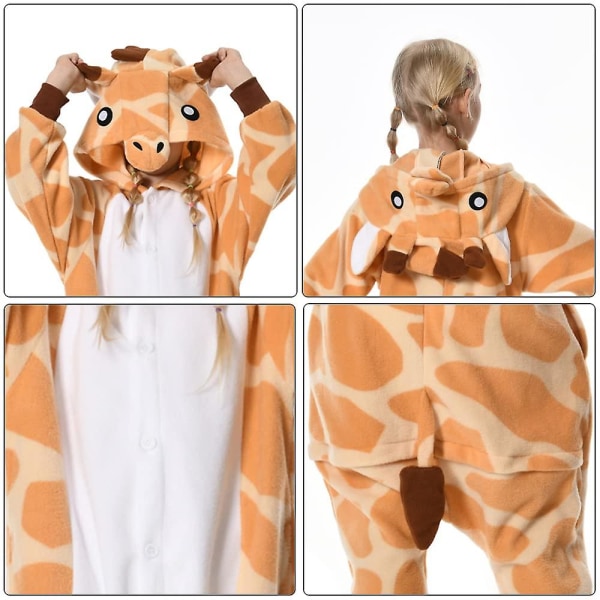 Unisex Child  Onesie Pajama Plush  Costume Cute Halloween Costume K Giraffe 95