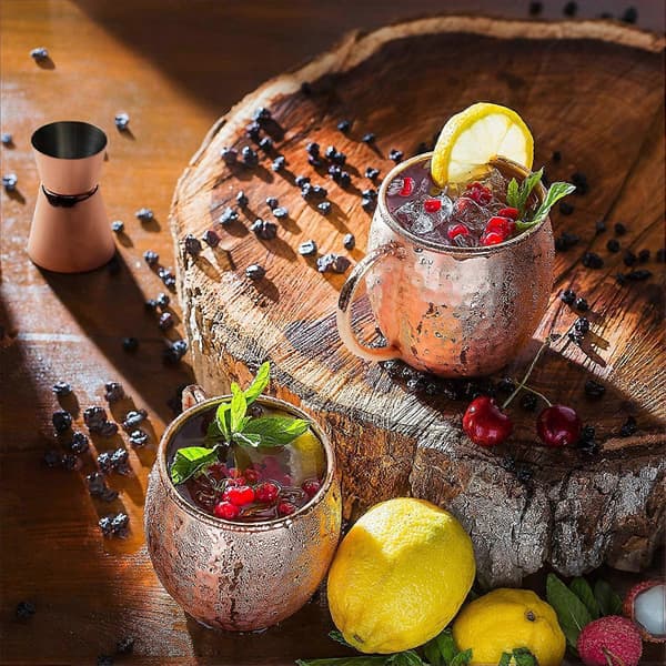 Moscow Mule Muggar, 4 Muggar Perfekta för Alla Kalla Drycker, Koppar Ölglas Cocktail