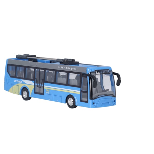 Ladattava RC-koulubussi korkealla simulaatiolla lapsille - kauko-ohjattava ajo kaikkiin suuntiin sinisenä