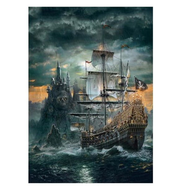 5D DIY Pirate ship diamond painting (30X40CM)