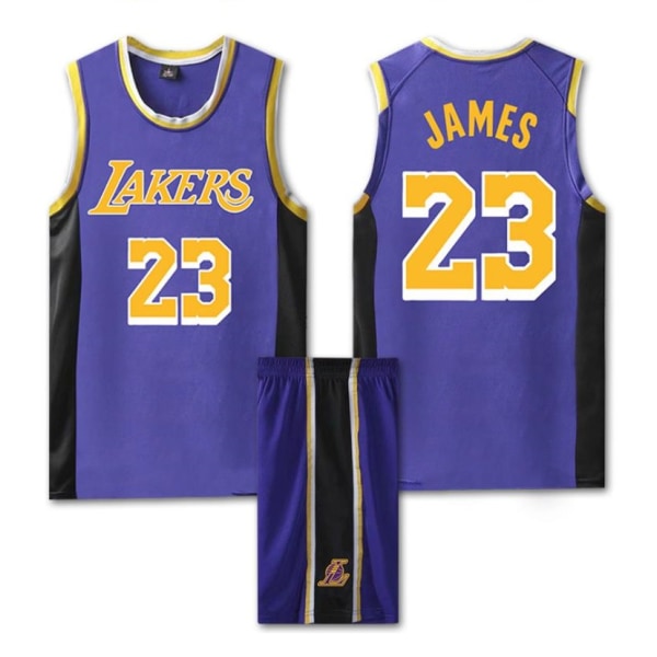 Lakers nr. 23 James Basketball Jerseysæt Purple Adult L (160-165cm)