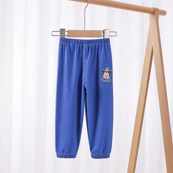 Children's Mickey Print Casual Comfort Trousers Royal Blue 3-4T