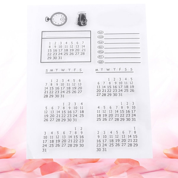 【Lixiang Store】 Gjennomsiktig klar silikonstempelforsegling for Scrapbooking Fotoalbum Dekorativ kalender 11*16cm