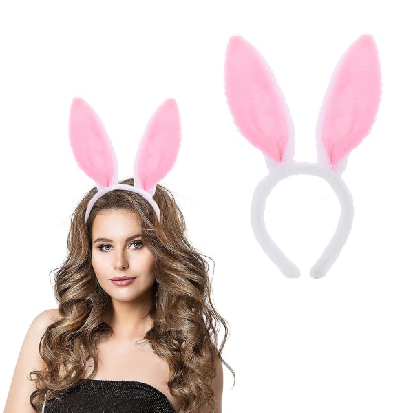 Plys Bunny Ears Pandebånd Hårbånd Tilbehør Halloween pink