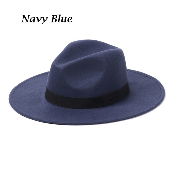 Herr- och damfilthattar, cowboyhattar, scenframträdanden, dansfester, jazz, Panama, vinter och höst Navy Blue Navy Blue No,