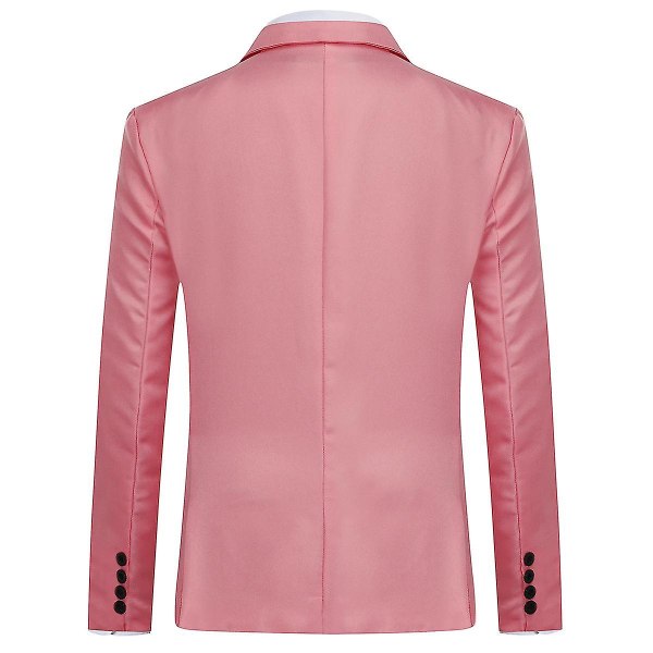 Män Enkelknäppt Casual Suit Toppjacka 6 färger CMK Pink 3XL