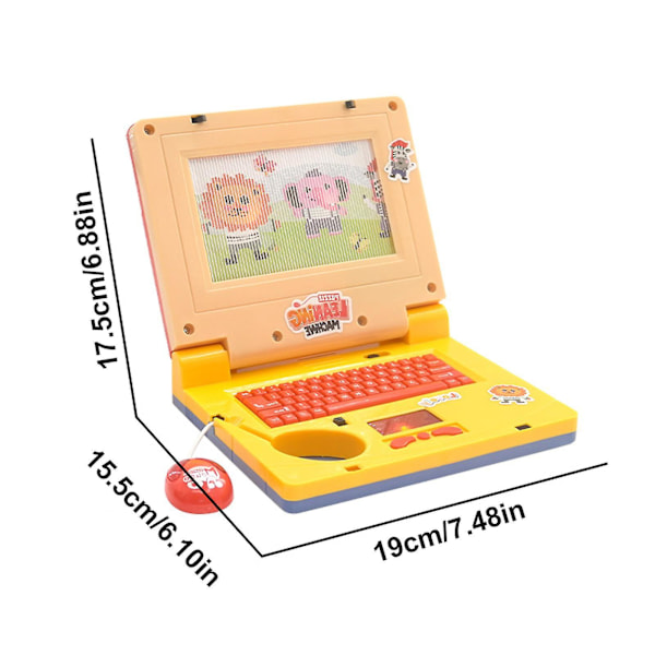Barn Dator Laptop Pedagogiska Inlärningsleksaker Present Till Pojkar Flickor blue