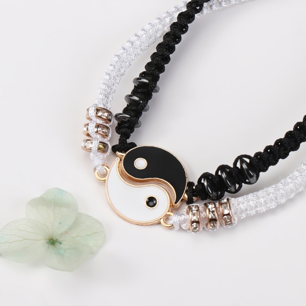 Par Yin Yang Tai Chi armbånd Justerbart armbånd