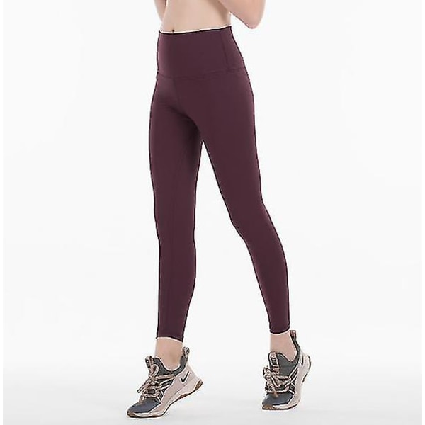 Leggings med høy midje for kvinner, myke elastiske, ugjennomsiktige mageleggings, plussstørrelser Fitness Yoga Stretch Xinda CMK red C XL