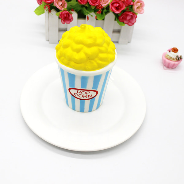 Søde popcorn som klemme legetøj Angstlindring klemme squishy bolde Klassepræmier Fest favoriserer fidget legetøj til børn Voksne null - Rød plus gul