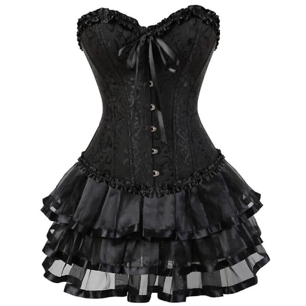 Women's Sexy Body Dress, Corset and Mini Skirt Set only Corset XXL