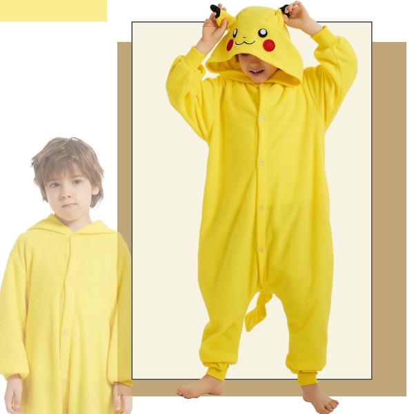 Unisex-lasten Onesie-pyjaman pehmoasu Söpö Halloween-asu K pikachu 105