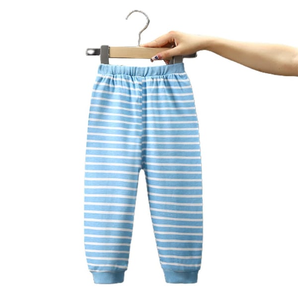 Children's cartoon cute print soft casual pants Blue Bar 1-2T