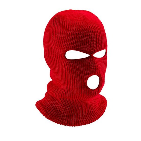 Mask Winter Knit Hat Hooded Tactical Warm Hat Red