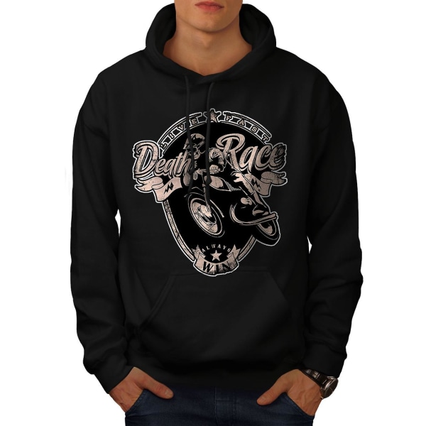 Racing Motorcykel Herr BlackHoodie | Wellcoda CMK Black 4X-Large