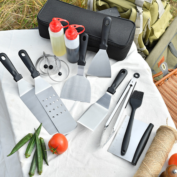 14 delar Grillspatelset i Rostfritt Stål