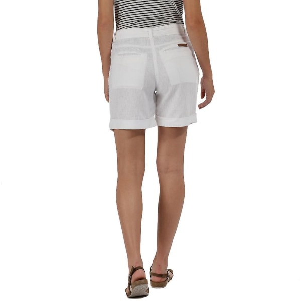 Naisten regatta Samarah Coolweave Cotton Casual kävelyshortsit CMK White UK Size 10 - Waist 27" (68cm)