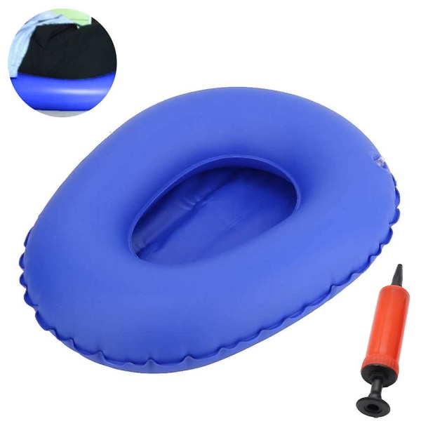 Washable Portable Air Inflation Blue Bed Pan