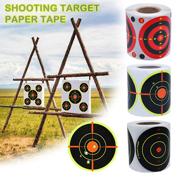 200 stk/Rullende skydemål malet klæbemiddel skydemål Splatter R black yellowA One-size