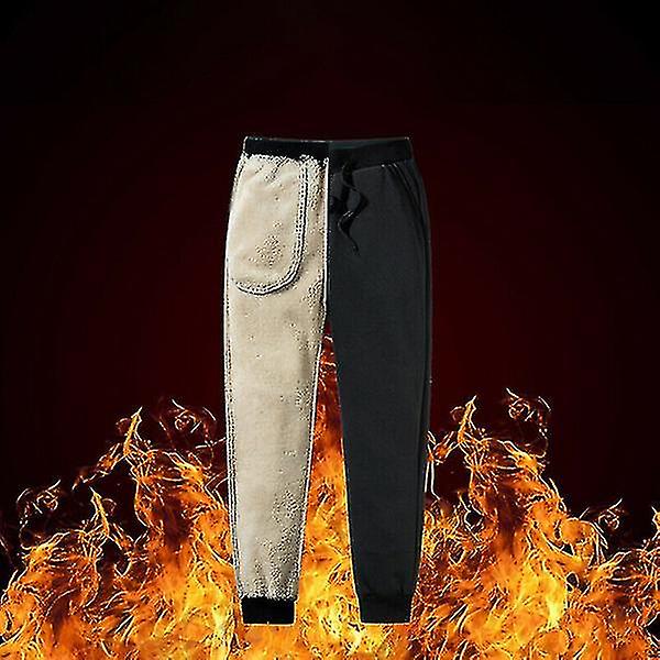 Termiske bukser i tykk fleece for menn Utendørs Vinter Varme Uformelle Bukser Jogger Xinda CMK grey XL
