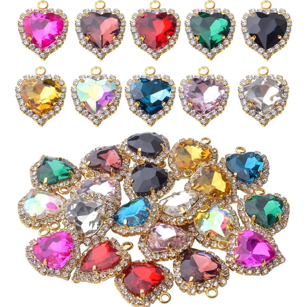 20st kub hjärtformad hängsmycke Crystal Bead DIY smycken produkt
