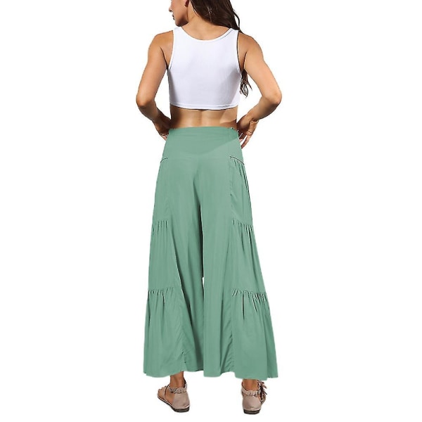 women's high waist culottes Mint Green XL