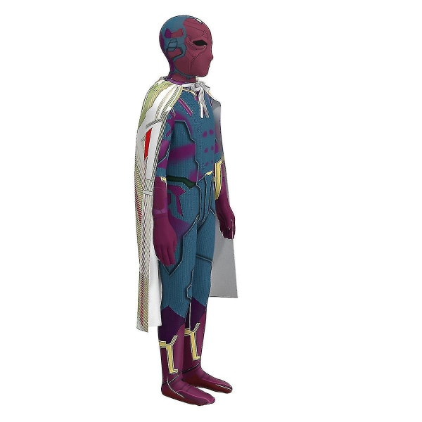 Marvel Hero Costume Avengers Alliance Vision Bodysuit Superman Cos Clothes Halloween K 150cm