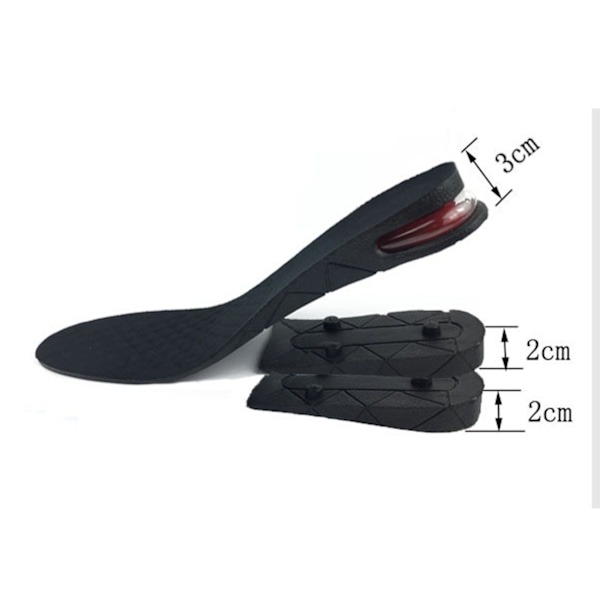 Pituutta lisäävät pohjalliset, kenkien sisäosat, jotka lisäävät pituutta jopa 7 cm, musta black