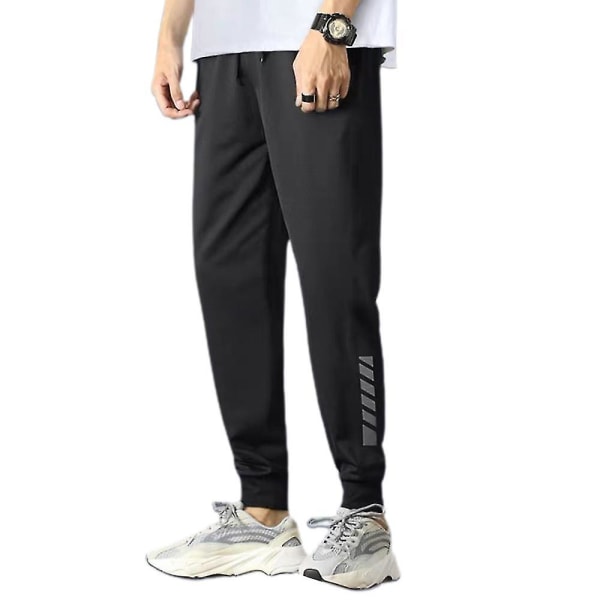 Lange sommerbukser for menn Løping Jogging Sport Gym Loungewear Uformelle bukser CMK Black-Plaid 3XL
