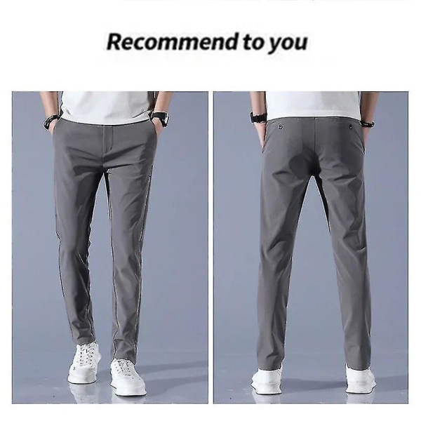 Men's Golf Trousers Quick Drying Long Comfortable Leisure Trousers With Pockets CMK Black 34